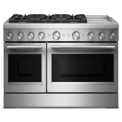 48-Inch 6 Burner Commercial-Style Dual Fuel Range With Griddle