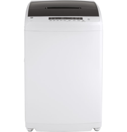 GE® Space-Saving 3.3 IEC Cu. Ft. Capacity Stationary Washer with Stainless Steel Basket White