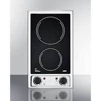 12" Wide 115V 2-Burner Radiant Cooktop