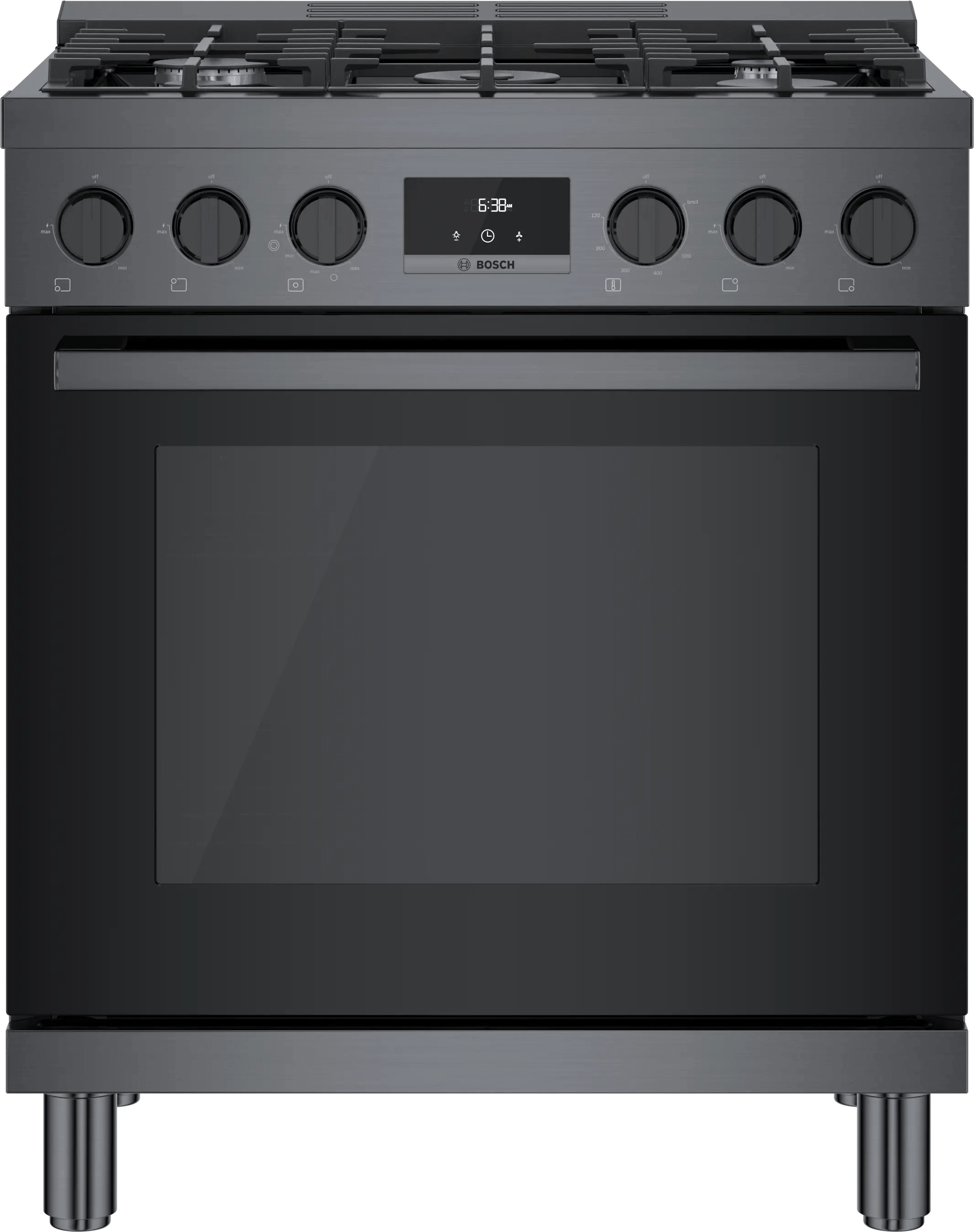 800 Series, Gas Freestanding Range, 30'', Black Stainless Steel