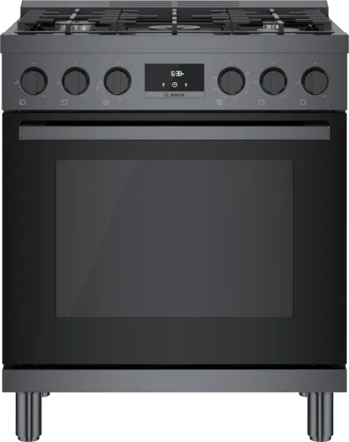 800 Series, Gas Freestanding Range, 30'', Black Stainless Steel
