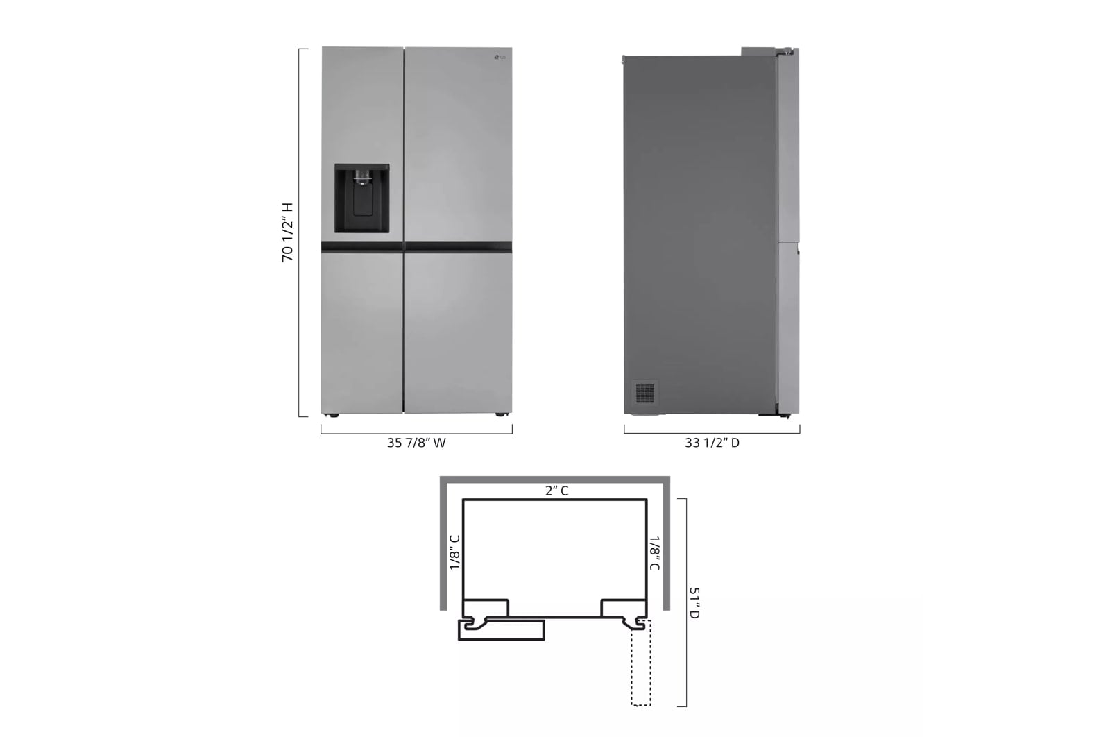 LG Appliances Refrigerators LG Appliances Side By Side Refrigerator