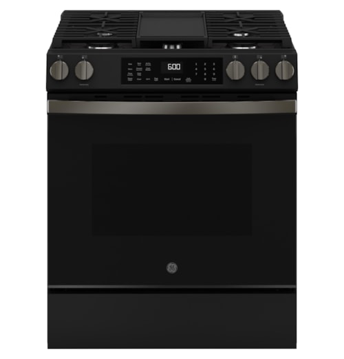 GE Appliances 30" Slide-In Front-Control Convection Gas Range with No Preheat Air Fry and Easywash™ Oven Tray