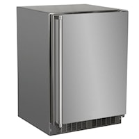 24-In Outdoor Built-In High-Capacity Refrigerator with Door Style - Stainless Steel