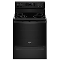 5.3 cu. ft. Freestanding Electric Range with Adjustable Self-Cleaning Black