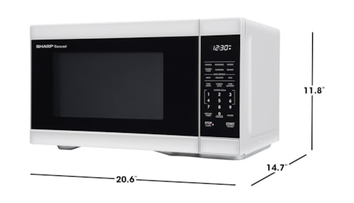 Sharp Appliances 1.1 Cu. Ft. 1000W White Countertop Microwave