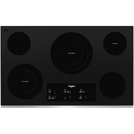 36-Inch Electric Ceramic Glass Cooktop With Triple Radiant Element
