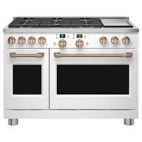 Café™ 30" Slide-In Front Control Radiant and Convection Range Stainless Steel