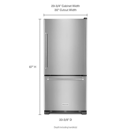 Bottom Freezer Freestanding Refrigerator