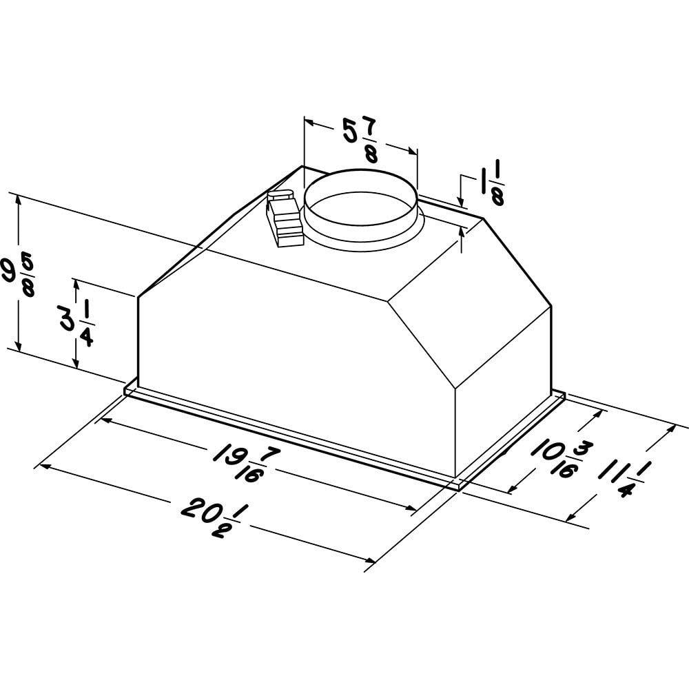 Broan PM390 Broan(R) 20.5Inch Custom Range Hood Power Pack, 440 Max