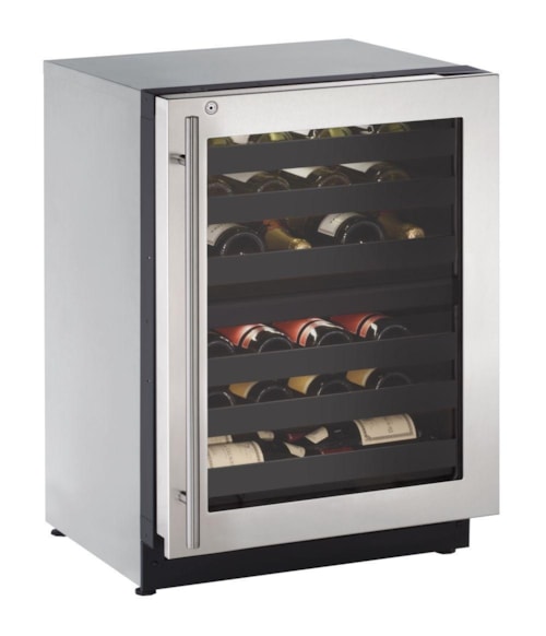 2224Zwc 24" Dual-Zone Wine Refrigerator With Stainless Frame Finish And Right-Hand Hinge Door Swing And Lock (115 V/60 Hz)