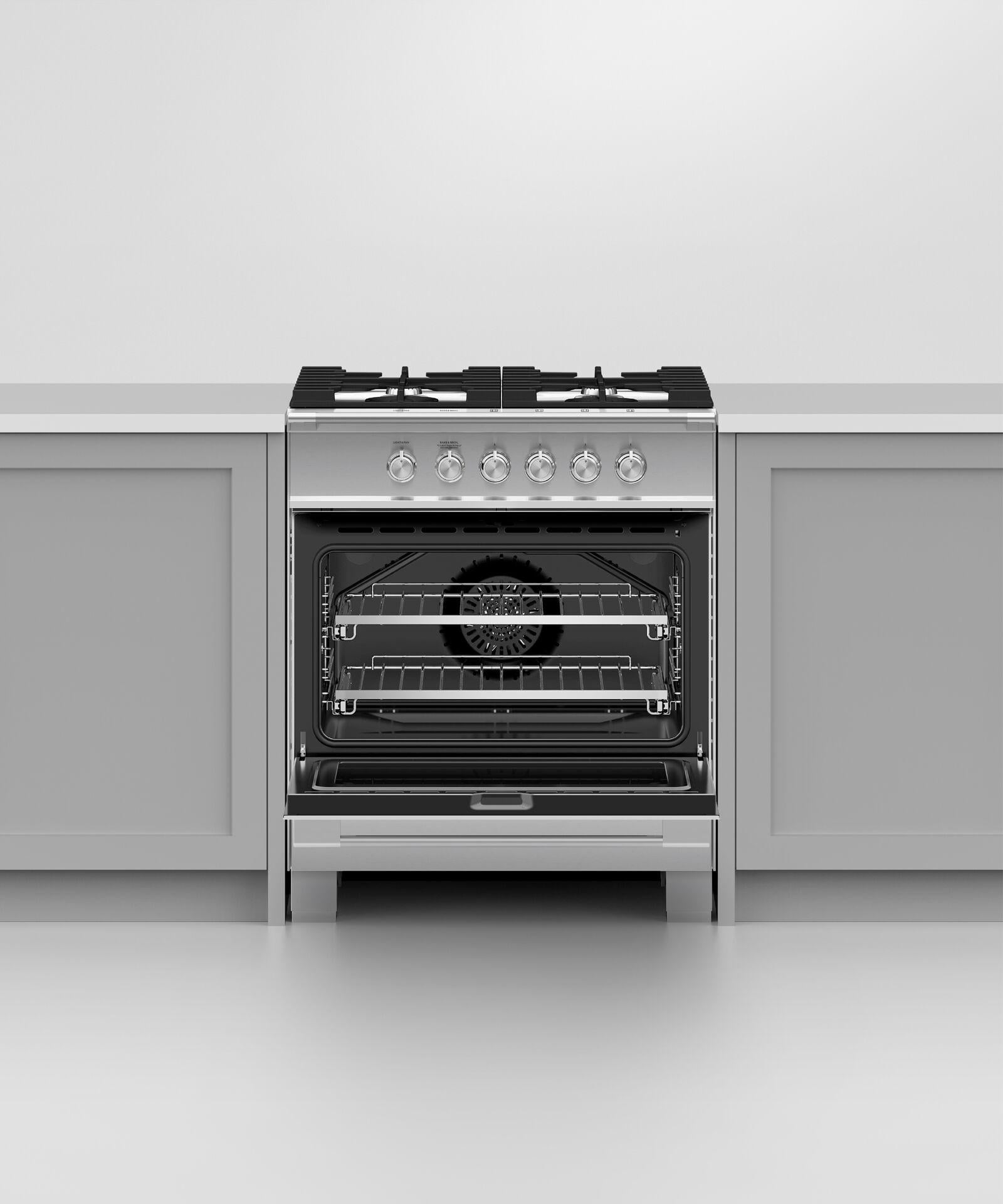 Fisher and Paykel Gas Ranges 30" Free Standing Gas Range