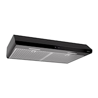 Broan(R) Sahale 30-Inch Convertible Under-Cabinet Range Hood, ENERGY STAR(R), 375 Max Blower CFM, Black