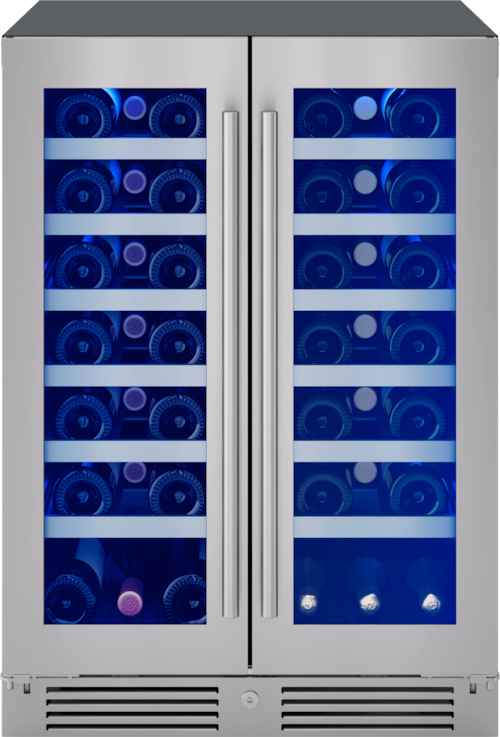 Presrv Wine Cooler, 24In Uc, Ss+Gls, Fr Door, 2Z