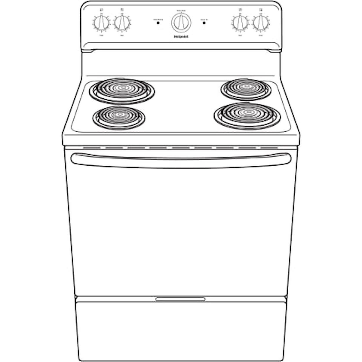 Hotpoint Electric Ranges 30" Freestanding Coil Electric Range