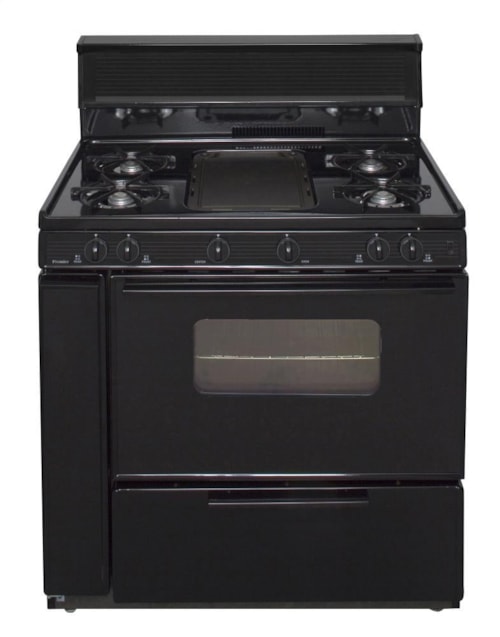 36 In. Freestanding Battery-Generated Spark Ignition Gas Range In Black