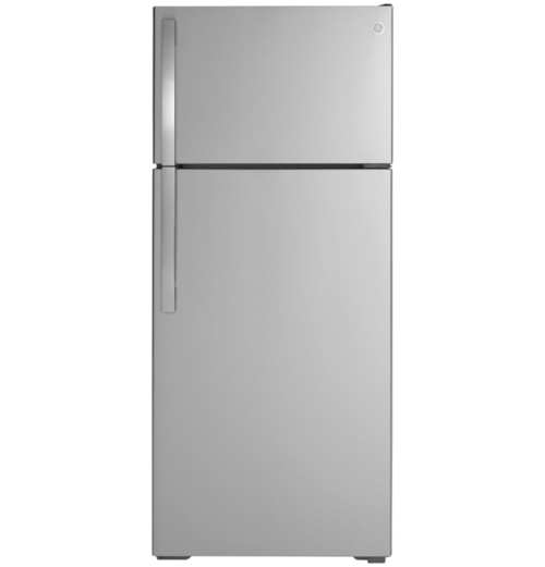 GE® ENERGY STAR® 17.5 Cu. Ft. Top-Freezer Refrigerator Stainless Steel - GTE18GSNRSS