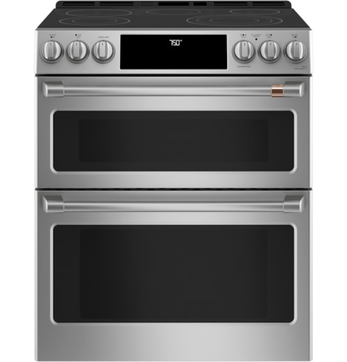 Caf(Eback)™ 30" Smart Slide-In, Front-Control, Radiant And Convection Double-Oven Range