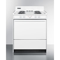 30" Wide Electric Coil Top Range