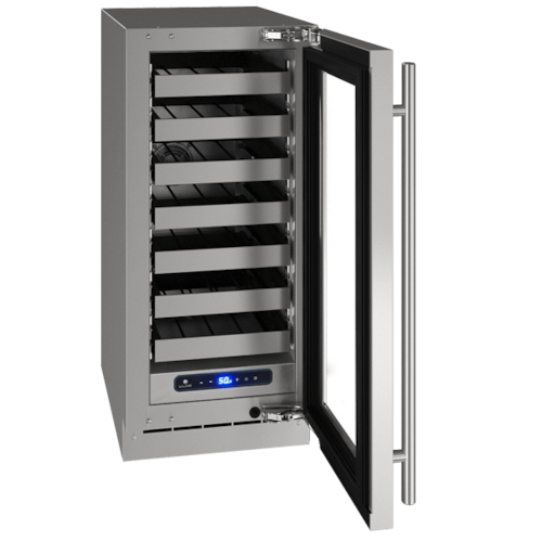 Hwc515 15" Wine Refrigerator With Stainless Frame Finish And Right-Hand Hinge Door Swing And Lock (115 V/60 Hz)