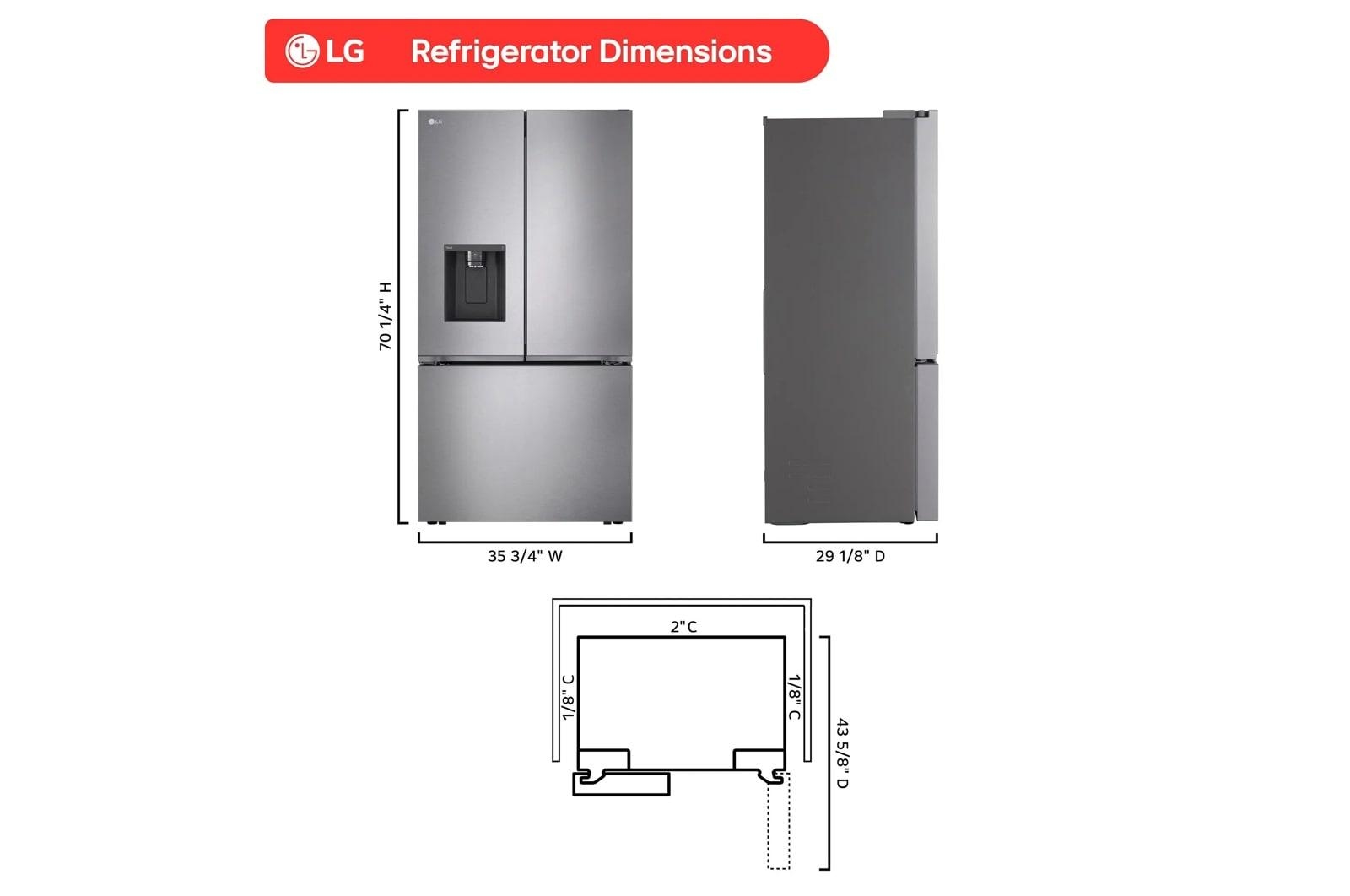 LG Refrigerators French Door Freestanding Refrigerator