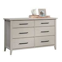 Contemporary Six-Drawer Dresser with Easy-Glide Drawers