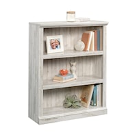 Rustic 3-Shelf Bookcase with Adjustable Shelves