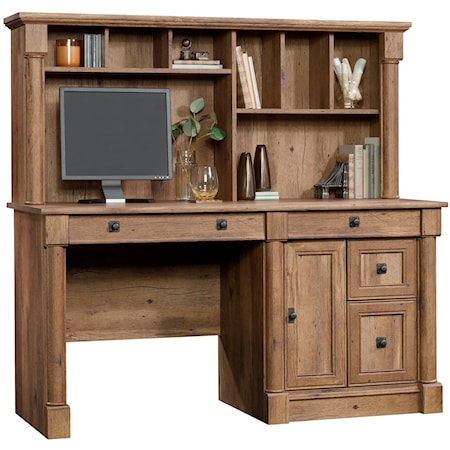 Traditional Computer Desk with Hutch