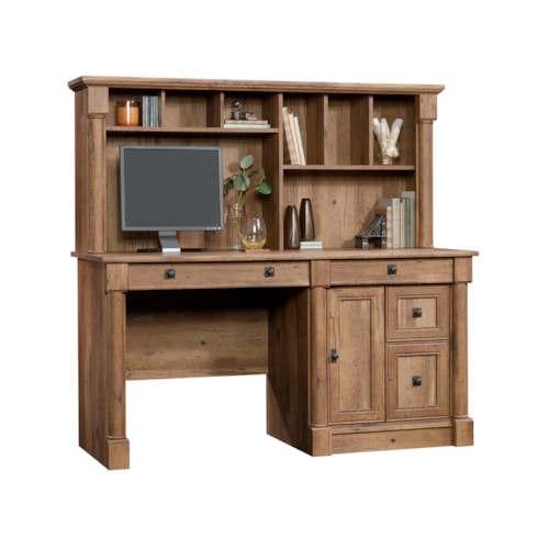 Traditional Computer Desk with Hutch