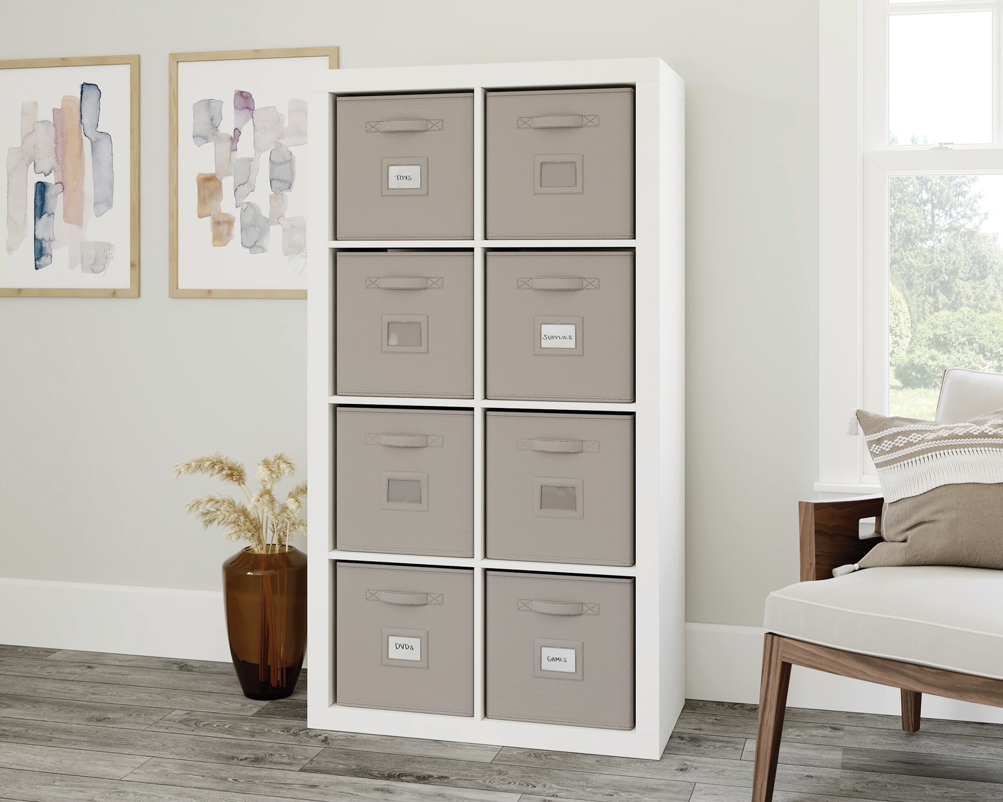 Sauder Stow-away Cube Storage 8-Cube Organizer