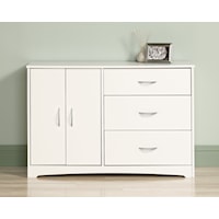 Transitional 2-Door Dresser with 3-Storage Drawers