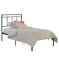 Industrial Twin Platform Bed with Metal Framing