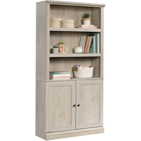 Transitional 5-Shelf Bookcase with Adjustable Shelves