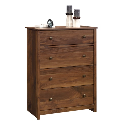 Transitional Four-Drawer Dresser with Easy-Glide Drawers