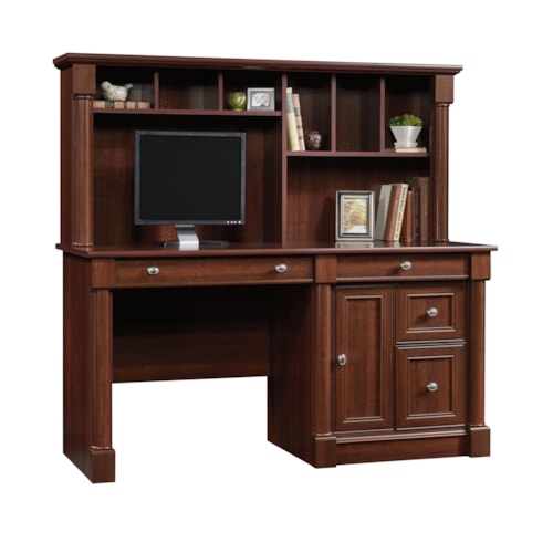 Traditional Computer Desk with Hutch