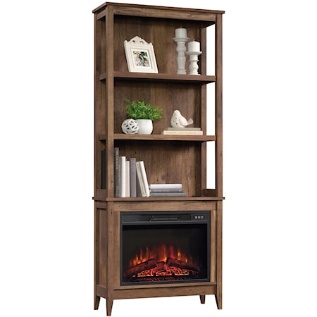 Bookshelf with Fireplace