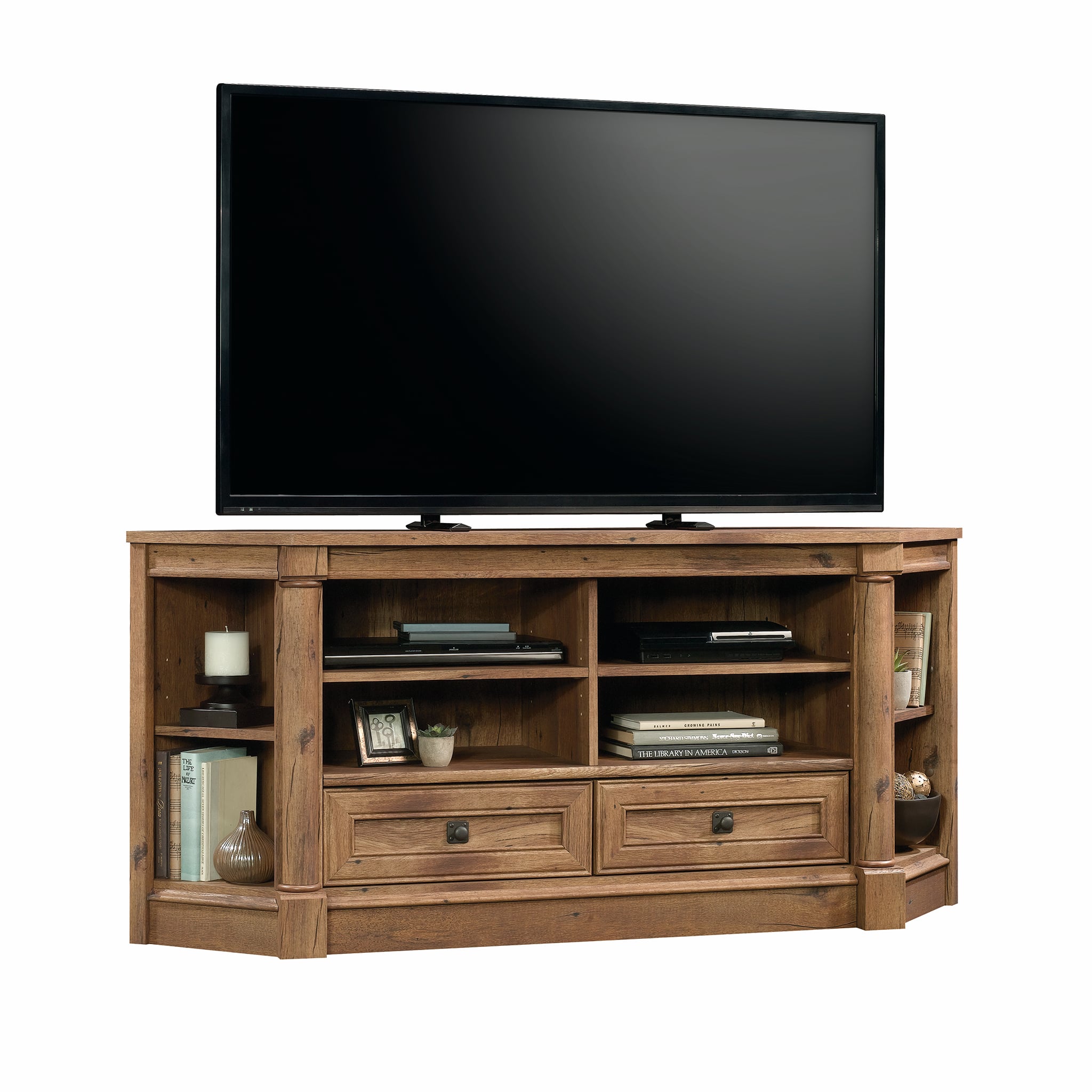 Sauder Palladia 420714 Traditional Corner Entertainment Credenza