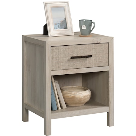 Cottage One-Drawer Nightstand with Open Shelf Storage