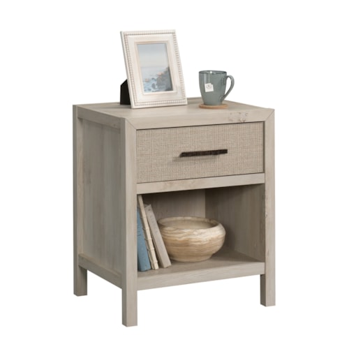 Cottage One-Drawer Nightstand with Open Shelf Storage