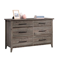Contemporary Six-Drawer Dresser with Easy-Glide Drawers