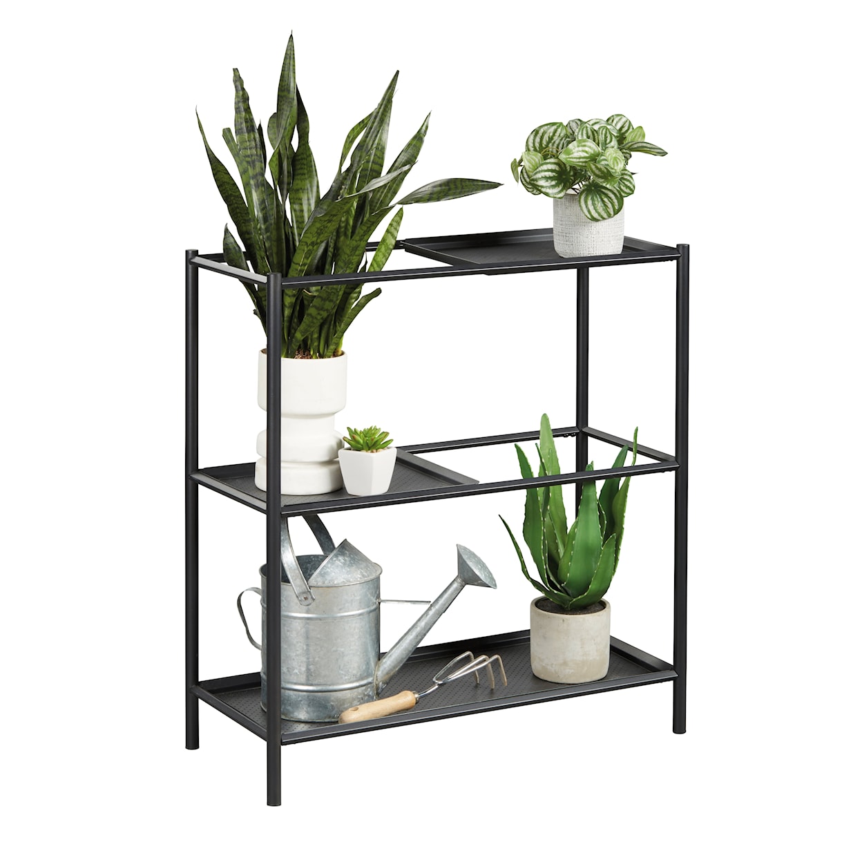 Sauder Boulevard Cafe 3-Shelf Plant Stand