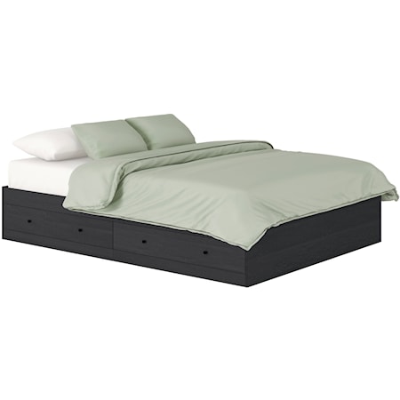 Cottage Queen Storage Platform Bed