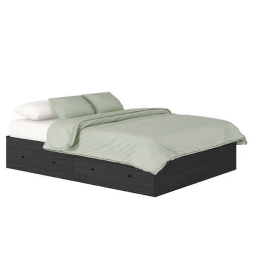 Cottage Queen Storage Platform Bed