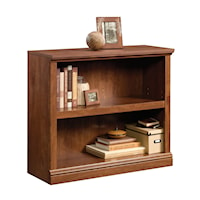 Transitional 2-Shelf Bookcase with Adjustable Shelf