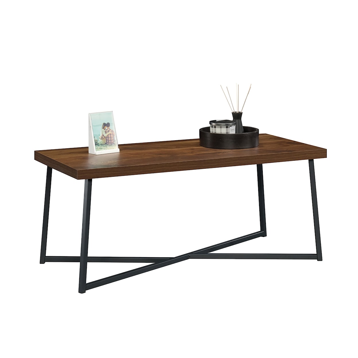 Sauder Canton Lane Coffee Table with Metal Base