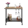 Sauder Market Commons Rolling Bar Cart