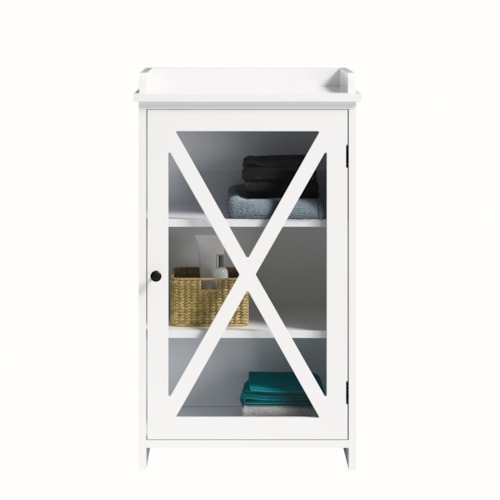 Farmhouse Bathroom Floor Storage Cabinet