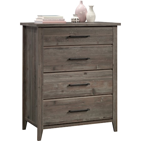 Contemporary Four-Drawer Chest with Easy-Glide Drawers