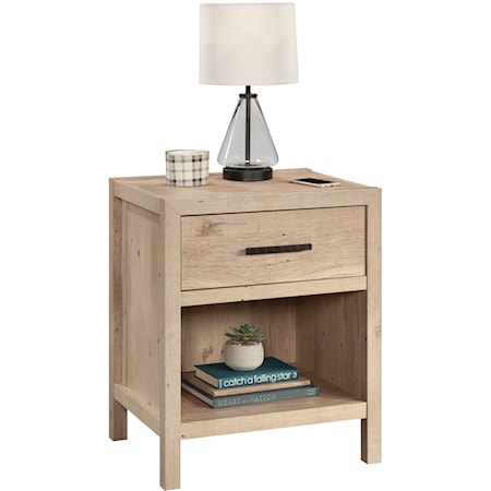 Cottage One-Drawer Nightstand with Open Shelf Storage