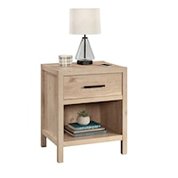 Cottage One-Drawer Nightstand with Open Shelf Storage